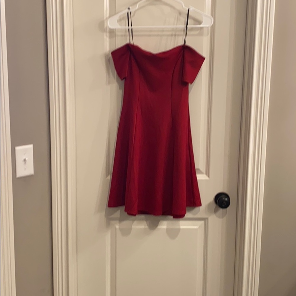 Forever 21 cap sleeve red dress size small NWT!